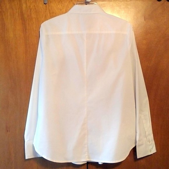 ✨HOST PICK!✨ NEW White Cotton Blouse with Crystals, Laura Scott, Large - Picture 8 of 11